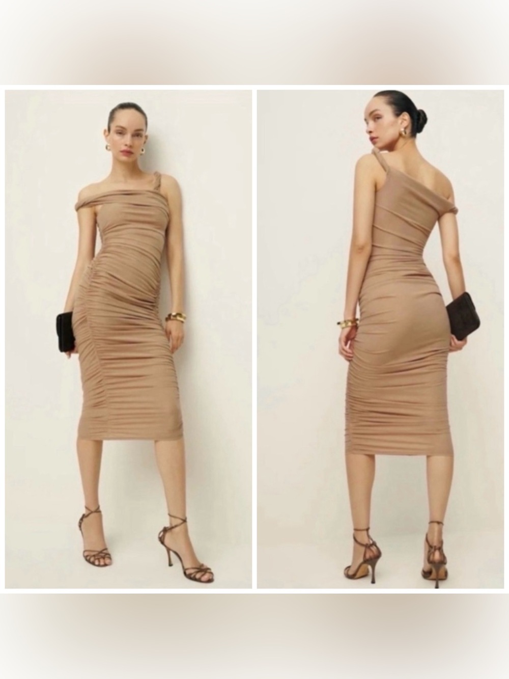 NWT Reformation Alicya Knit Dress in Praline Size XS